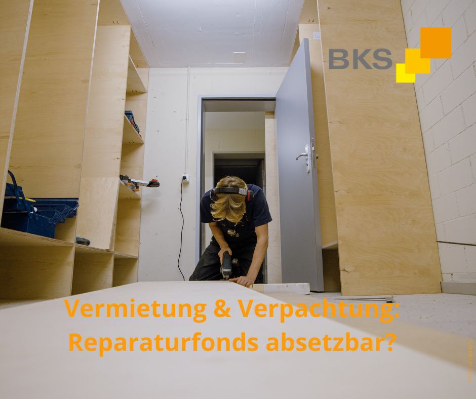 Read more about the article Vermietung & Verpachtung: Reparaturfonds absetzbar?