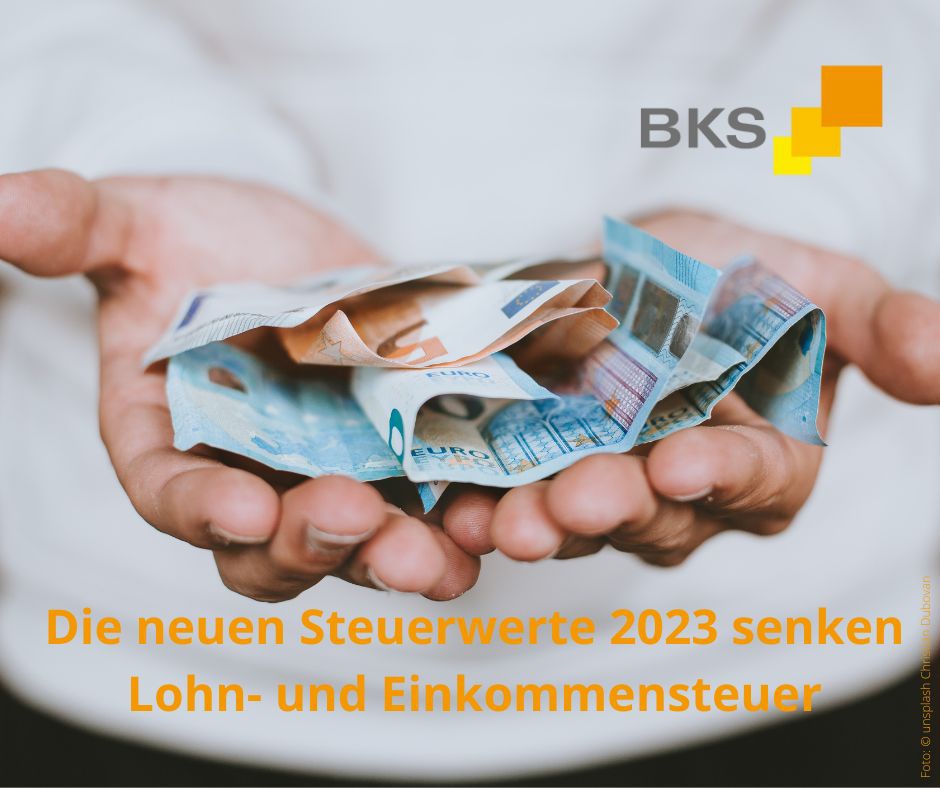 Read more about the article Die neuen Steuerwerte 2023 senken Lohn- und Einkommensteuer