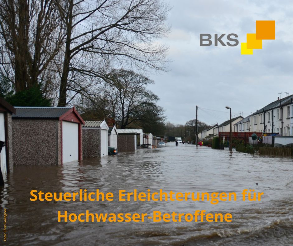 Read more about the article Steuerliche Erleichterungen für Hochwasser-Betroffene