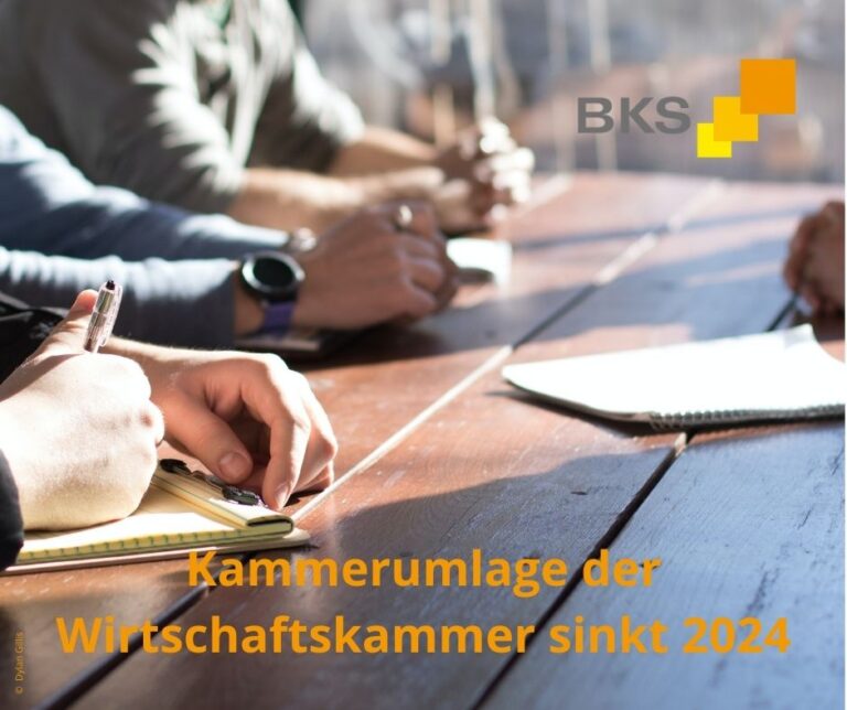 Read more about the article Kammerumlage der Wirtschaftskammer sinkt 2024