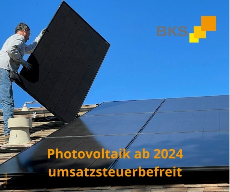 Read more about the article Photovoltaik ab 2024 umsatzsteuerbefreit
