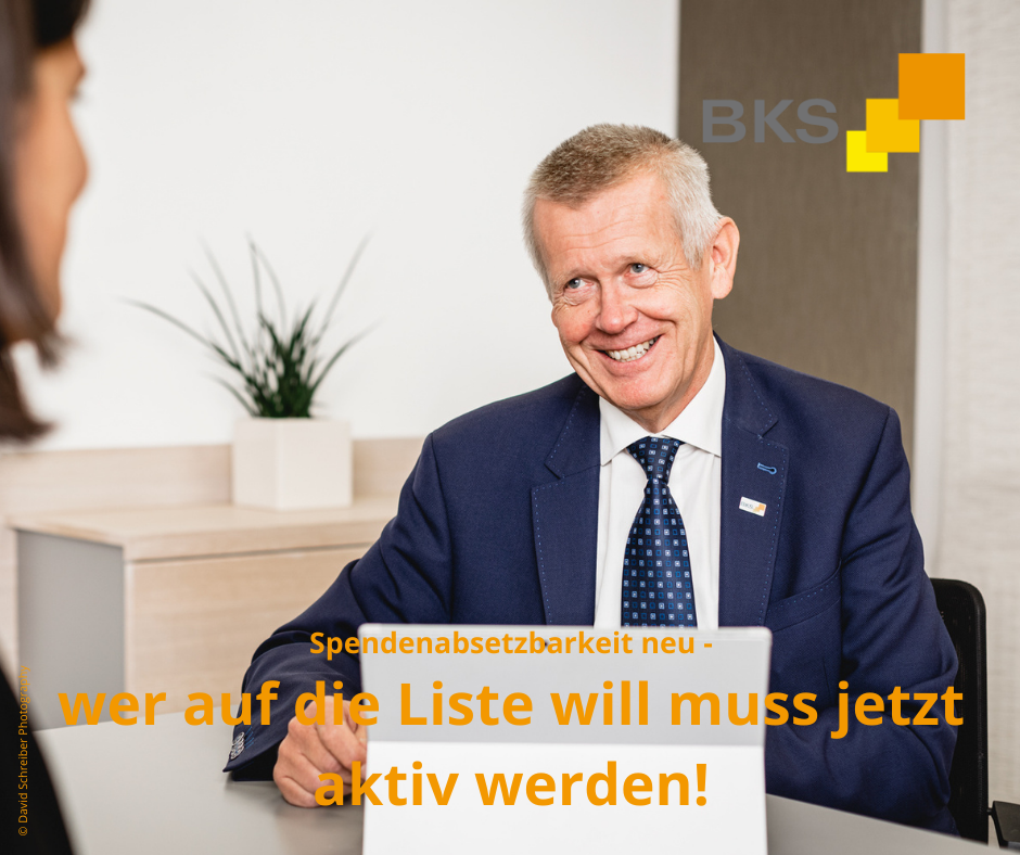 Read more about the article Spendenabsetzbarkeit neu – wer auf die Liste will muss jetzt aktiv werden!