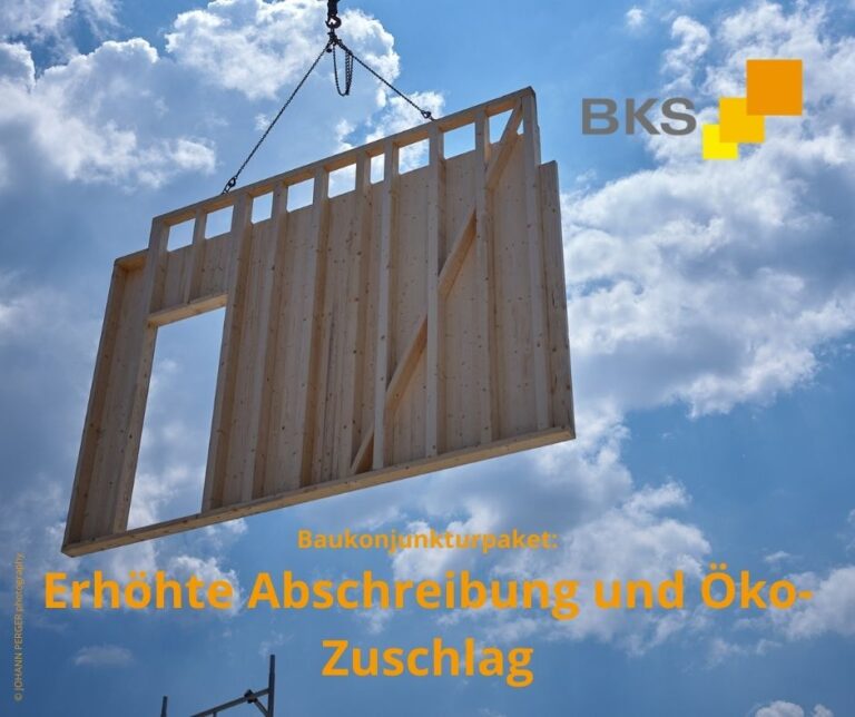 Read more about the article Baukonjunkturpaket: Erhöhte Abschreibung und Öko-Zuschlag