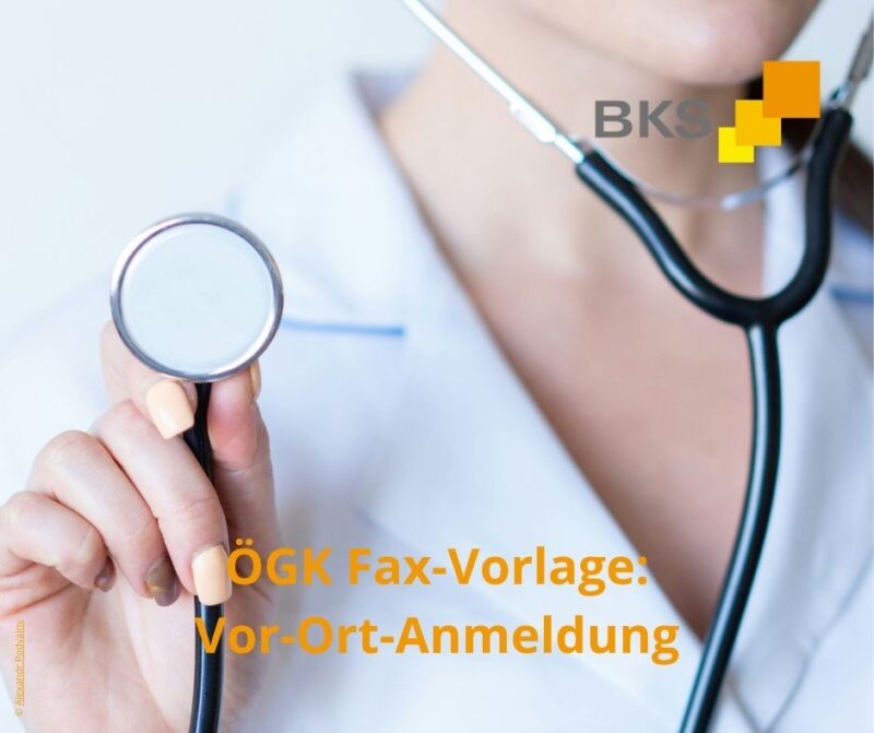 ÖGK Fax‐Vorlage: Vor‐Ort‐Anmeldung