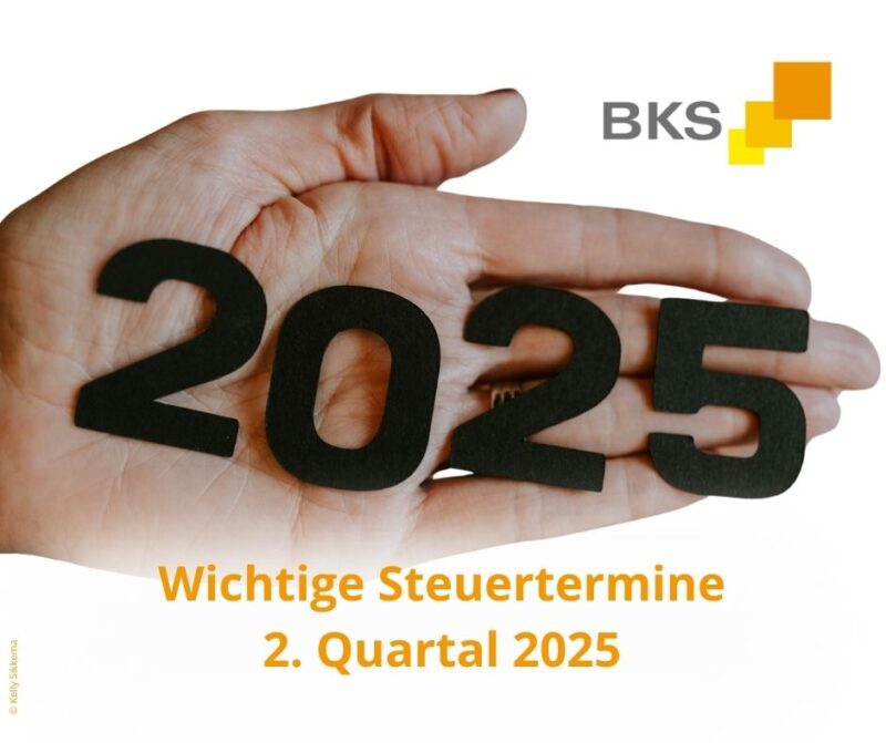 Wichtige Steuertermine 2. Quartal 2025