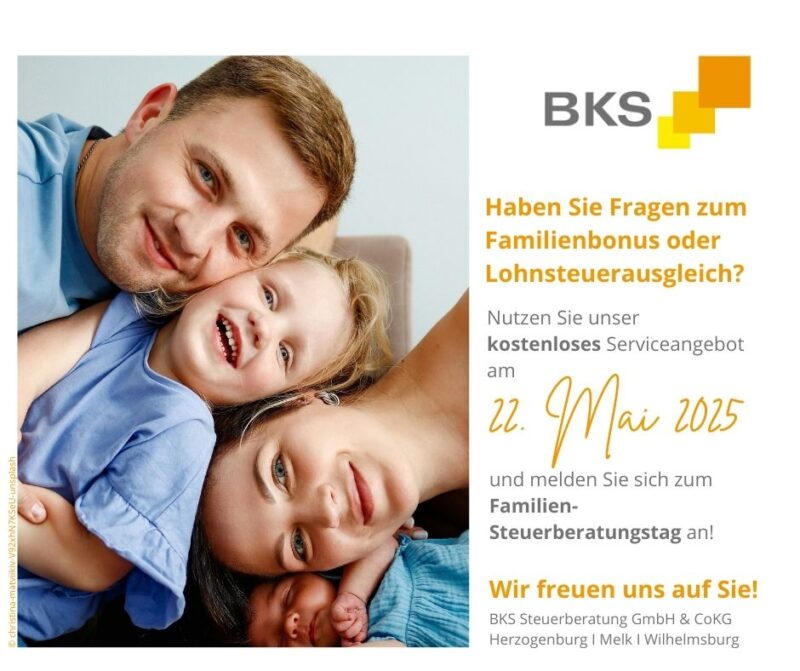 Haben Sie Fragen zum Familienbonus oder Lohnsteuerausgleich?