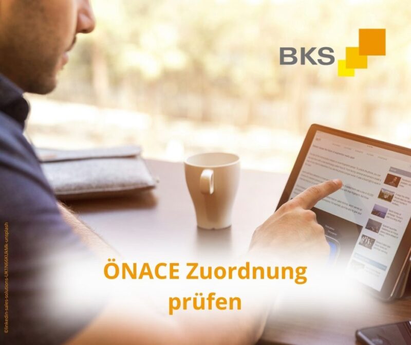 ÖNACE Zuordnung aufgrund Klassifikations-Mitteilung prüfen