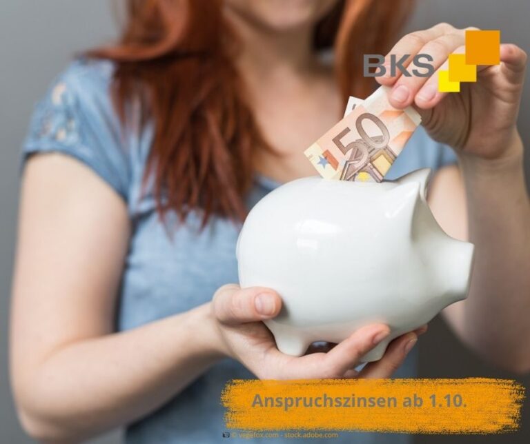 Mehr über den Artikel erfahren Anspruchszinsen ab 1.10.
