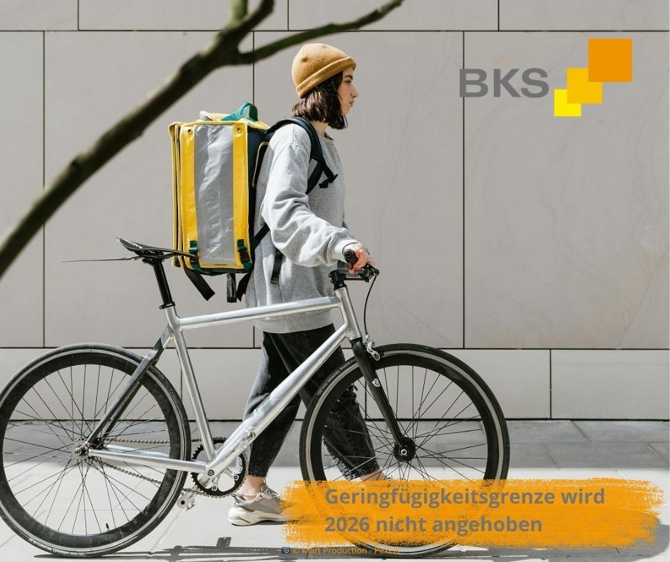 Mehr über den Artikel erfahren Geringfügigkeitsgrenze wird 2026 nicht angehoben